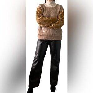 ICHI Danish brand mock turtleneck women’s sweater Size L EUC style IHMAPLES